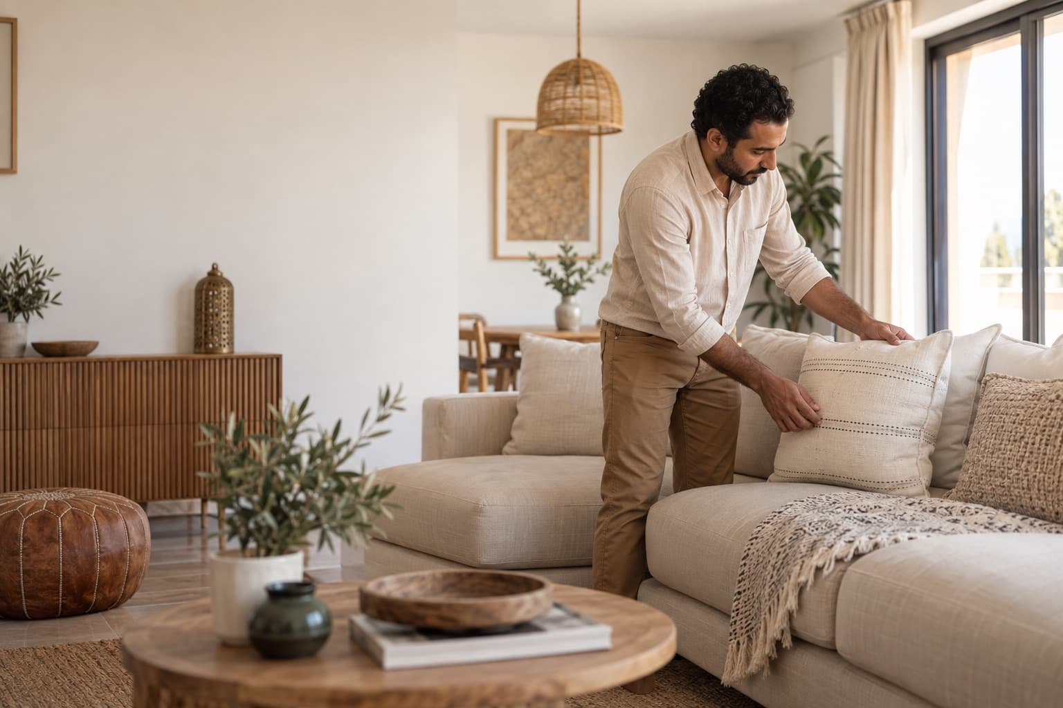 Appartement préparé pour l'arrivée d'un voyageur